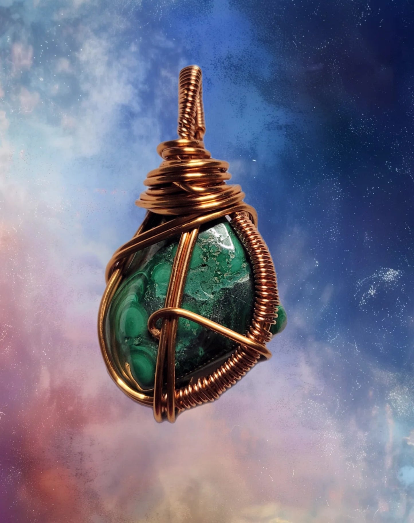Malachite Pendant Necklace - Mama Goddess Crystals N More