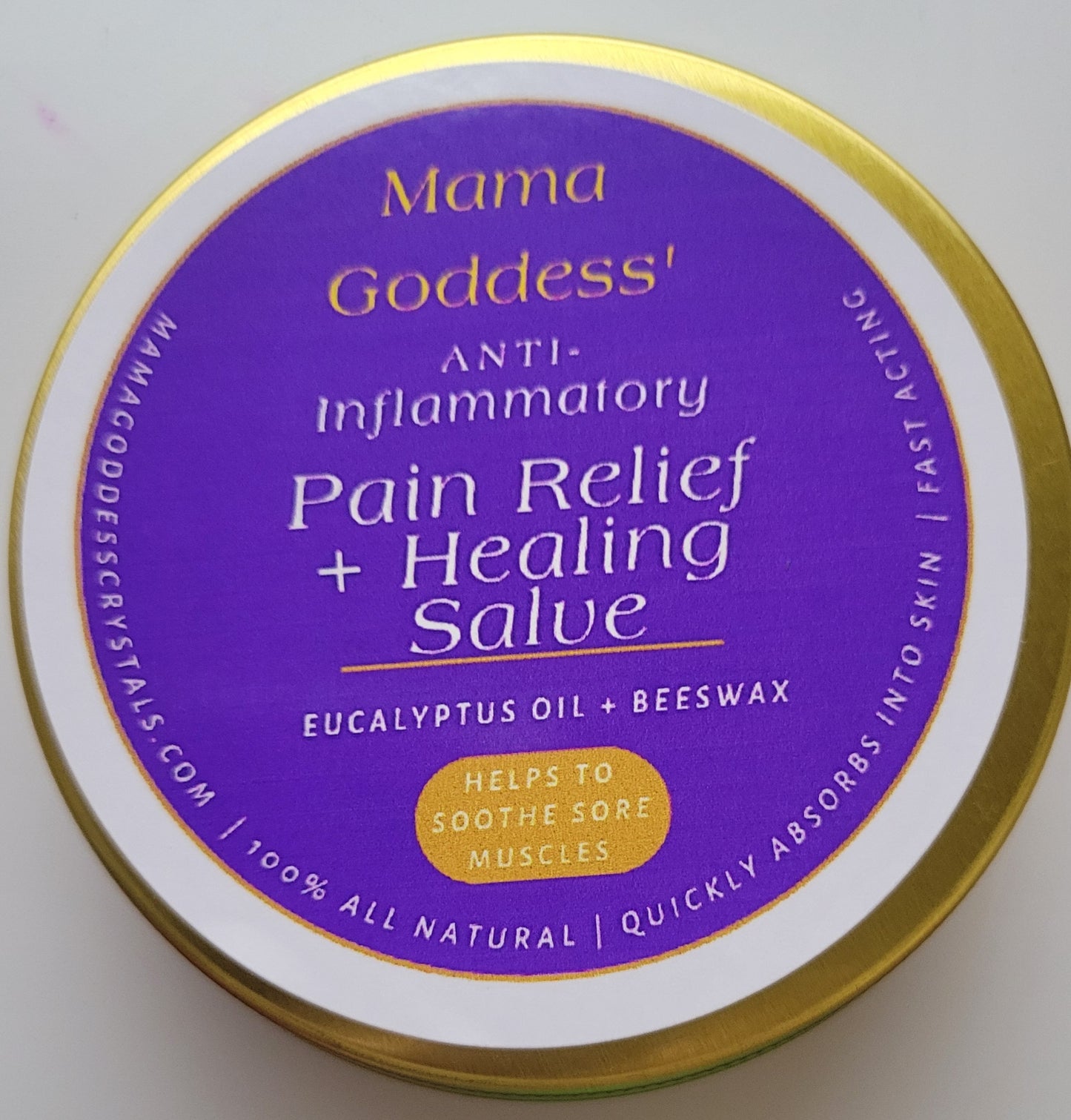 Pain Relief + Healing Salve - Mama Goddess Crystals N More