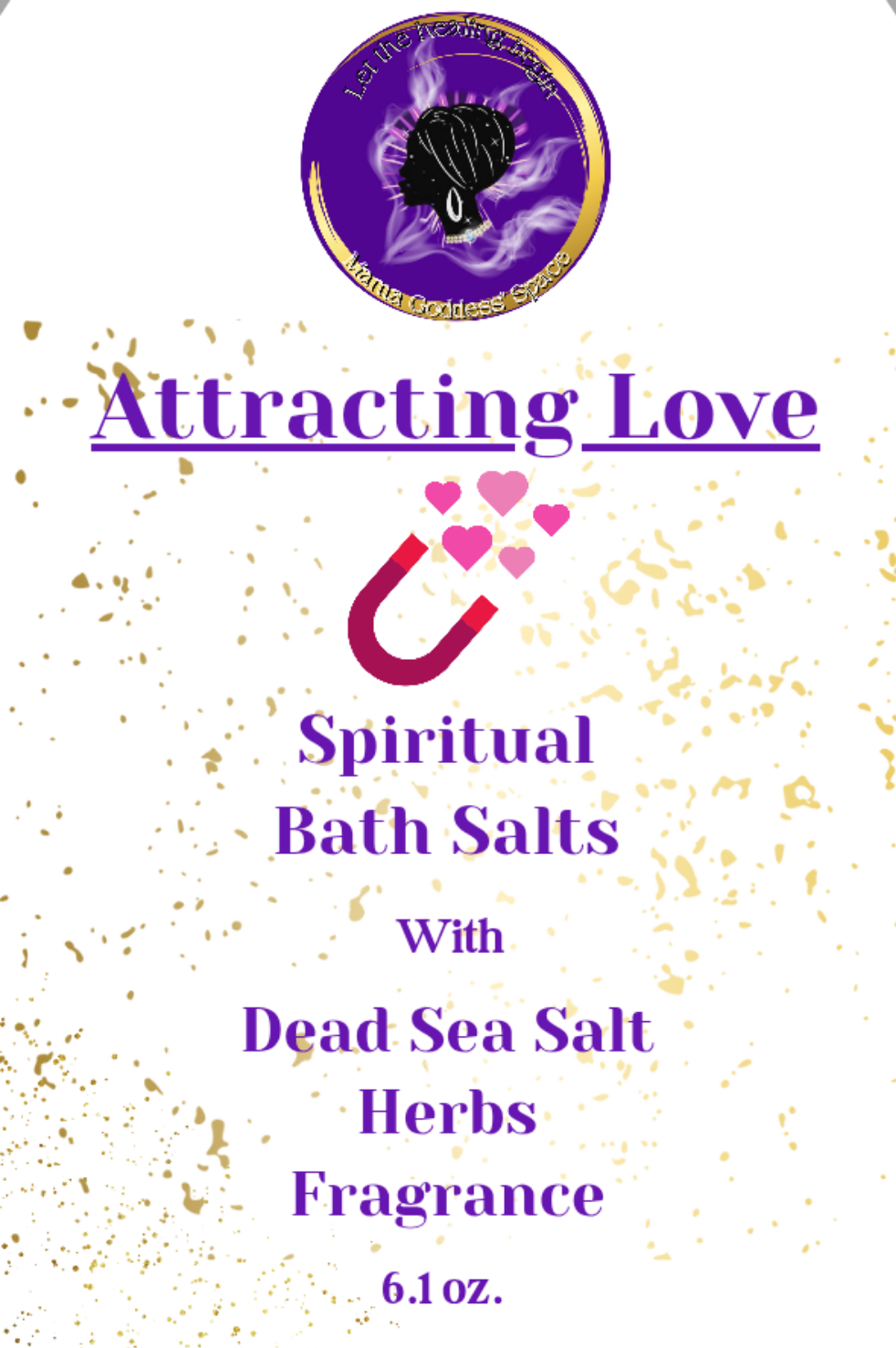 Attracting Love Spiritual Bath Salt - Mama Goddess Crystals N More