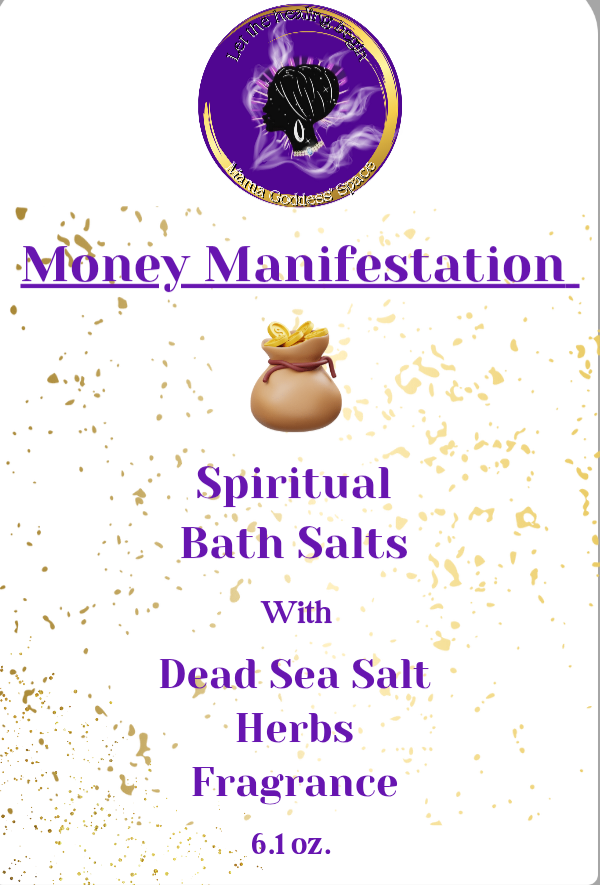 Money Manifestation Bath Salt - Mama Goddess Crystals N More